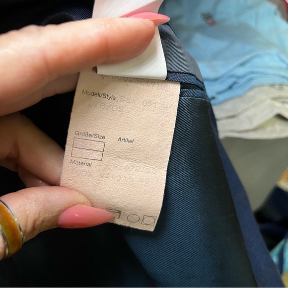 Atelier Torino Vintage Wool Blazer 46L Sportcoat Career Professional Blue - Picture 6 of 12